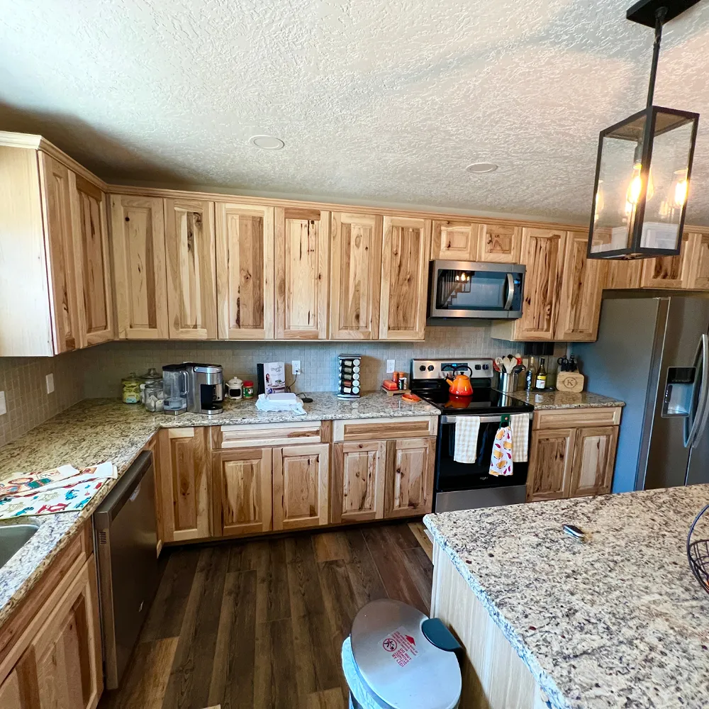 light wood cabinets in kitchen 
